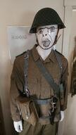 angry camouflage clothes east_germany glasses hat helmet irl m1956_helmet mannequin military open_mouth soyjak strichtarn stubble variant:cobson // 2252x4000 // 1.6MB