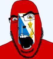 flag flag:sevastopol full_head glasses hair looking_to_the_right open_mouth russia sevastopol soyjak star_(symbol) stubble teeth text transparent transparent_background ukraine variant:cobson // 721x789 // 55.8KB