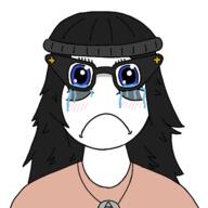avengers beanie blue_eyes crying cute girl glasses hair sad soy soylent tear variant:soytan white_skin woman // 500x500 // 157.8KB