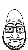 closed_mouth clothes looking_at_you soyjak stare stubble thick_eyebrows variant:unknown // 317x551 // 56.9KB