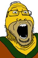 cartoon clothes glasses homer_simpson merge open_mouth soyjak stubble the_simpsons tv_(4chan) variant:markiplier_soyjak2 yellow yellow_skin // 645x973 // 402.2KB