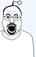 antenna balding beard glasses open_mouth template transparent_background variant:tvjak // 598x954 // 15.3KB