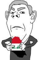angry flag:iraq george_bush_jr george_w_bush hugging iraq politics president variant:gapejak // 676x1021 // 33.6KB