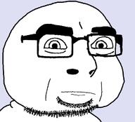 blue_background frog glasses looking_at_you neutral pepe stubble subvariant:lil_cobby variant:cobson // 720x651 // 14.8KB