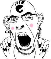 beard earring glasses gnome gnome_(desktop_environment) linux open_mouth painted_nails subvariant:spadeson variant:cobson // 308x357 // 54.3KB