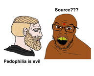 angry bindi brown_eyes brown_skin glasses indian mustache nordic_chad open_mouth pedophilia soyjak stubble variant:feraljak yellow_teeth // 680x553 // 139.5KB