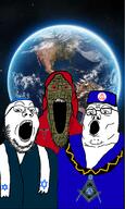 3soyjaks anunnaki freemason globalist judaism soyjak_trio star_of_david variant:gapejak variant:markiplier_soyjak variant:tony_soprano_soyjak // 1047x1746 // 1.4MB