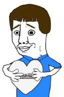 adam_lanza arm blue_shirt brown_hair clothes dance_dance_revolution hair happy heart holding_heart holding_object sandy_hook shooter smile variant:chudjak video_game // 676x1021 // 141.1KB