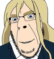 anime blue_eyes closed_mouth clothes glasses hair k_on kotobuki_tsumugi long_hair necktie smile soyjak stubble variant:cobson yellow_hair // 546x598 // 43.2KB