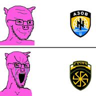 angry azov_battalion bald crying glasses hohol pig rusich russia russo_ukrainian_war smug stubble ukraine ukropig // 1024x1024 // 132.7KB