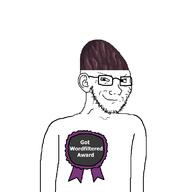 arm award closed_mouth ear glasses hair raisin smug soyjak stubble subvariant:soyak_(smug) text variant:soyak wordfilter // 716x786 // 60.5KB