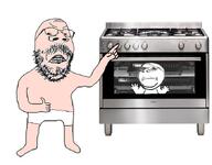 2soyjaks angry arm baby caca closed_mouth ominous oven pacifier pointing smile subvariant:wholesome_soyjak variant:gapejak // 679x531 // 134.6KB