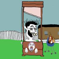 3soyjaks ack album_cover anal_cunt_(band) baby_carriage bloodshot_eyes drawn_background ear fence fire full_body glasses grill guillotine hair hand holding_object house imminent_death it_just_gets_worse laughing makeup music naked open_mouth purple_hair rape sex soyjak stubble subvariant:fakechud subvariant:feralsquirrel trend:squirreljakking variant:bernd variant:chudjak variant:feraljak yellow_teeth // 1800x1800 // 659.5KB