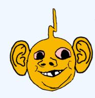 baby bloodshot_eyes deformed ear grin happy laa_laa smile soyjak stubble subvariant:nathaniel teletubbies variant:gapejak yellow yellow_skin // 539x555 // 70.7KB