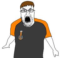angry badge brown_hair chris-chan clothes dan glasses mustache open_mouth stubble variant:cwcjak // 766x743 // 25.1KB