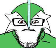 animal gallade glasses hoenn neutral pokemon pokemon_dppt red_eyes soyjak stubble subvariant:neutralplier variant:markiplier_soyjak // 600x520 // 25.7KB