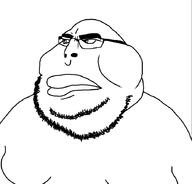 bald fat glasses soyjak stubble variant:cobson variant:meximutt // 888x849 // 22.4KB