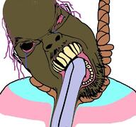 ack brown_skin brown_troonjak distorted open_mouth tranny variant:bernd // 768x719 // 69.2KB