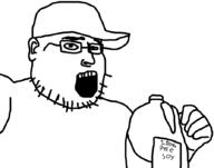 bottle clothes glasses hat soy soyjak stubble variant:unknown // 892x701 // 7.5KB