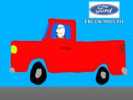 blue_background clothes drawn_background farmer ford glasses logo no_eyebrows red smile soyjak stubble subvariant:wholesome_soyjak text truck variant:gapejak vehicle western_wheat // 1440x1080 // 141.3KB