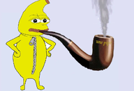 amphibian banana bapepe frog hands_on_hips meta:not_oc nas:pepe pepe_the_frog pipe smoking smoking_chad standing subnas:banana_pepe une_pipe white_background yellow_skin // 1024x699 // 343.7KB