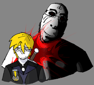 character:rapeson evil fat nate red_eyes smug stubble subvariant:hornyson variant:cobson weapon white_skin yellow_hair // 780x708 // 149.5KB