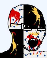 animal country county elk flag flag:gävleborg glasses goat gävleborg hair open_mouth soyjak stubble sweden teeth transparent_background variant:soyak // 644x800 // 86.7KB