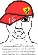 anhero charles_leclerc chud clothes driver ferrari formula_one glasses hat its_over racing scuderia_ferrari text variant:chudjak // 628x900 // 103.9KB