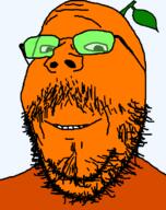 fixed_coloring_reupload froot froot_(user) glasses leaf smile stem stubble subvariant:wholesome_soyjak transparent_background variant:gapejak // 1322x1668 // 89.2KB