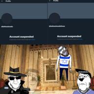 4soyjaks adolf_hitler albert albert_(user) angry badge beard bloodshot_eyes closed_mouth clothes crying detective epstein fedora glasses hair hanging hat ice immigration judaism kippah large_nose looking_to_the_left meta:tagme mustache open_mouth personal_army rope smile soyjak stubble subvariant:wholesome_soyjak suicide sunglasses synagogue temple text variant:bernd variant:feraljak variant:gapejak // 2675x2675 // 4.5MB