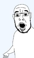 beard gem gemmy glasses mouth_open open open_mouth soyjak suprised variant:unknown variant:yearjak // 391x659 // 9.9KB