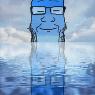 animated blue blue_skin calm closed_eyes glasses open_mouth pixiz smile soyjak stretched_chin stubble subvariant:longplier variant:markiplier_soyjak water // 600x800 // 1.9MB