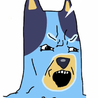 blue_skin bluey meta:tagme open_mouth speech_bubble variant:wojak yellow_skin // 512x636 // 60.4KB