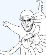 angry arm closed_mouth clothes crab deadliest_catch fishing frank_hassle glasses hand hat holding_object open_mouth pointing punisher_face soyjak stubble variant:crabjak // 1170x1395 // 40.2KB