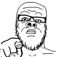 animated closed_mouth glasses mustache pointing pointing_at_viewer soyjak stubble variant:a24_slowburn_soyjak // 463x489 // 75.9KB