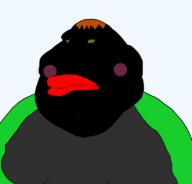 black_skin clothes fat obese orange_hair red_lips sean shemmy shemmycuck soygem_party variant:meximutt yellow_sclera // 800x765 // 42.5KB