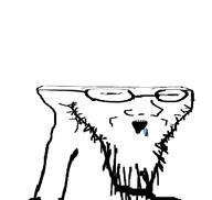 autism distorted drool glasses small_brain soyjak stubble variant:soyak // 708x672 // 38.5KB