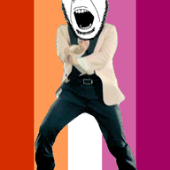 animated bisexual dance flag flag:bisexual_pride_flag flag:lgbt_pride_flag flag:transgender_pride_flag full_body gangnam_style gay glasses irl lesbian lgbt open_mouth pride_flag push_pin soyjak sticky stubble tranny variant:cobson // 300x460 // 291.1KB