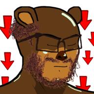 animal bear biz_(4chan) glasses hair snout soyjak stubble variant:nujak // 600x600 // 200.0KB