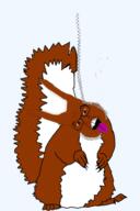 animal arm blood brown_skin full_body glasses hand hanging leg open_mouth soyjak subvariant:feralsquirrel tail tongue trend:squirreljakking variant:feraljak // 340x512 // 75.4KB