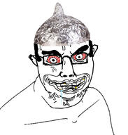 angry bloodshot_eyes clothes drool ear glasses hair hat merge saliva schizo soyjak tin_foil variant:chudjak variant:feraljak vein // 981x1032 // 272.1KB