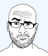 bald closed_mouth ear glasses mustache raised_eyebrow stubble template transparent_background variant:vsauce vsauce youtube // 500x580 // 10.4KB