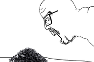 1soyjaks angry coal open_mouth stubble variant:feraljak white_background yelling // 943x629 // 107.5KB