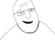 ear glasses happy open_mouth soyjak stubble variant:unknown // 871x637 // 16.3KB