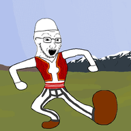 2soyjaks albania animated clean_dance clothes dance field full_body glasses happy hat mountain open_mouth sky snow stubble subvariant:wholesome_soyjak sun variant:gapejak variant:soyak well // 882x530 // 448.5KB