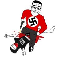 antifa blood bullet flag:nazi_germany gun hood hoodie mask nazism pistol smile stomp subvariant:chudjak_front variant:chudjak variant:soyak // 1000x1000 // 69.3KB