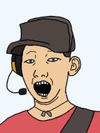 blue_eyes brown_hair clothes dog_tag hat headphones red_shirt scout scout_(tf2) team_fortress_2 variant:kuzjak video_game white_skin // 810x1080 // 22.3KB