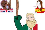 2soyjaks arm bbc beard blond bloodshot_eyes blue_eyes brown_hair country crying flag flag:mexico flag:spain flag:united_kingdom glasses hand hanging holding_object holding_rope islam lynching meta:keep_the_original_tags mexico nordic_chad open_mouth queen_of_spades rope series:mexico_is_white smile soyjak spain star_and_crescent stubble tattoo trad_wife united_kingdom variant:bernd variant:cobson white_skin wojak // 2576x1720 // 791.5KB
