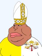 brown_skin catholic closed_mouth clothes cross crown fat flag flag:vatican_city hat key latino obese pope soyjak transparent_background variant:meximutt vatican // 888x1200 // 143.2KB