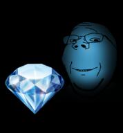 blue dark gem glasses glowing shadow smile soyjak stubble subvariant:wholesome_soyjak variant:gapejak wholesome // 1000x1080 // 384.6KB